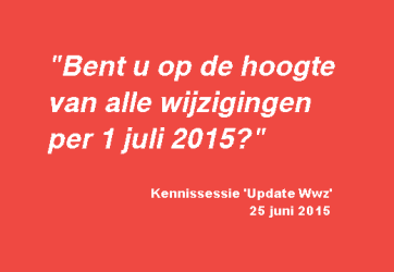 Kennissessie &#8216;Update Wwz&#8217; | 25 juni 2015